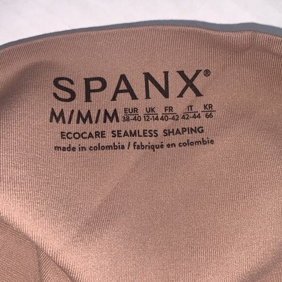 SPANX High-Waisted Ecocare Seamless Shaping Brief. Cafe‎ Au Lait. Size Medium - Picture 5 of 8